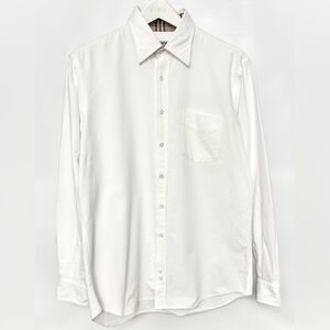Burberry Men White Shirt with Plaid Details